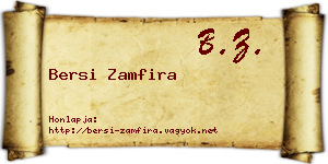 Bersi Zamfira névjegykártya